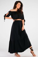 Bluzka Model A430 Black - awama Awama Bluzka Model A430 Black - awama Awama