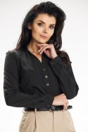 Bluzka Model A649 Black - awama Awama Bluzka Model A649 Black - awama Awama