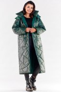 Płaszcz Damski Model A541 Green - awama Awama Płaszcz Damski Model A541 Green - awama Awama