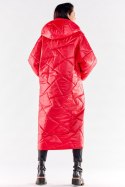 Płaszcz Damski Model A541 Red - awama Awama Płaszcz Damski Model A541 Red - awama Awama