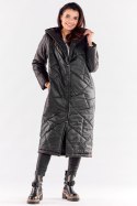 Płaszcz Damski Model A542 Black - awama Awama Płaszcz Damski Model A542 Black - awama Awama