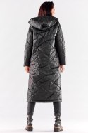 Płaszcz Damski Model A542 Black - awama Awama Płaszcz Damski Model A542 Black - awama Awama
