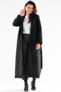 Płaszcz Damski Model A547 Black - awama Awama Płaszcz Damski Model A547 Black - awama Awama