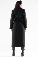 Płaszcz Damski Model A547 Black - awama Awama Płaszcz Damski Model A547 Black - awama Awama