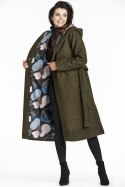 Płaszcz Damski Model A680 Khaki - awama Awama Płaszcz Damski Model A680 Khaki - awama Awama