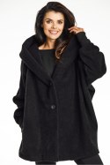 Płaszcz Damski Model A681 Black - awama Awama Płaszcz Damski Model A681 Black - awama Awama