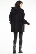 Płaszcz Damski Model A681 Black - awama Awama Płaszcz Damski Model A681 Black - awama Awama