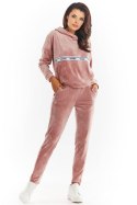Spodnie Damskie Model A372 Pink Welur - awama Awama Spodnie Damskie Model A372 Pink Welur - awama Awama