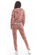 Spodnie Damskie Model A372 Pink Welur - awama Awama Spodnie Damskie Model A372 Pink Welur - awama Awama