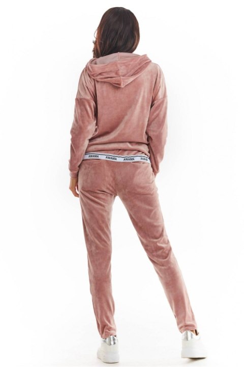Spodnie Damskie Model A372 Pink Welur - awama Awama Spodnie Damskie Model A372 Pink Welur - awama Awama