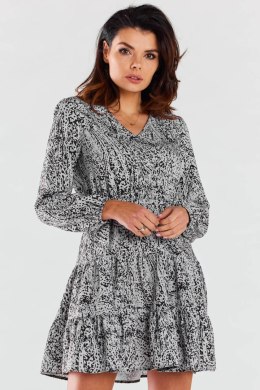 Sukienka Model A470 Black/White Pattern - awama Hurtownia odzieży on-line, moda damska, bielizna i obuwie dla kobiet - Matterhor Awama