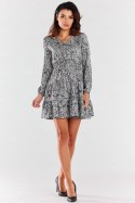 Sukienka Model A470 Black/White Pattern - awama Hurtownia odzieży on-line, moda damska, bielizna i obuwie dla kobiet - Matterhor Awama