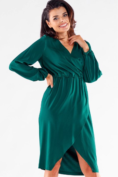 Sukienka Model A523 Bottle Green - awama Awama Sukienka Model A523 Bottle Green - awama Awama
