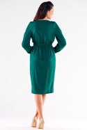 Sukienka Model A523 Bottle Green - awama Awama Sukienka Model A523 Bottle Green - awama Awama