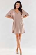 Sukienka Model A557 Beige - awama Awama Sukienka Model A557 Beige - awama Awama