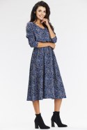 Sukienka Model A666 Navy Pattern - awama Awama Sukienka Model A666 Navy Pattern - awama Awama