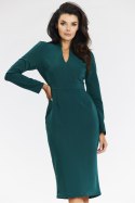 Sukienka Model A667 Bottle Green - awama Awama Sukienka Model A667 Bottle Green - awama Awama