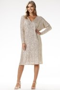 Sukienka Model A690 Beige - awama Awama Sukienka Model A690 Beige - awama Awama