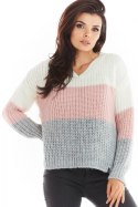 Sweter Damski Model A390 Pink - awama Awama Sweter Damski Model A390 Pink - awama Awama