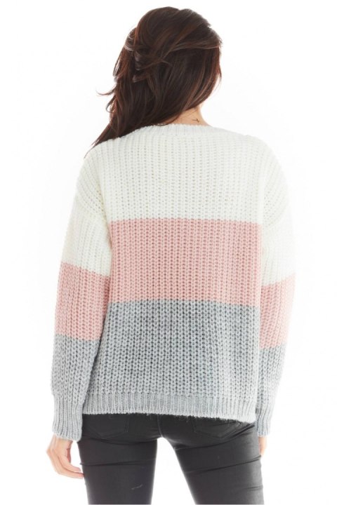 Sweter Damski Model A390 Pink - awama Awama Sweter Damski Model A390 Pink - awama Awama