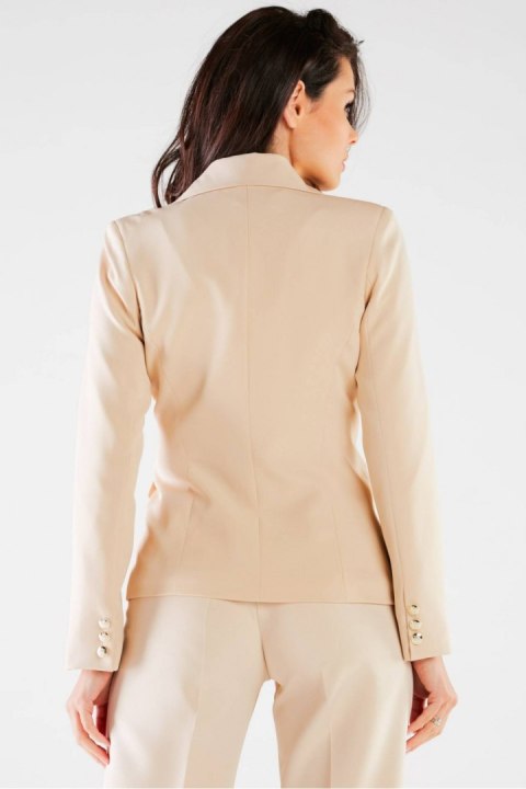 Żakiet Model A441 Beige - awama Awama Żakiet Model A441 Beige - awama Awama