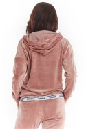 Bluza Damska Model A371 Pink Welur - awama Awama Bluza Damska Model A371 Pink Welur - awama Awama