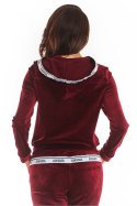 Bluza Damska Model A373 Bordo Welur - awama Awama Bluza Damska Model A373 Bordo Welur - awama Awama