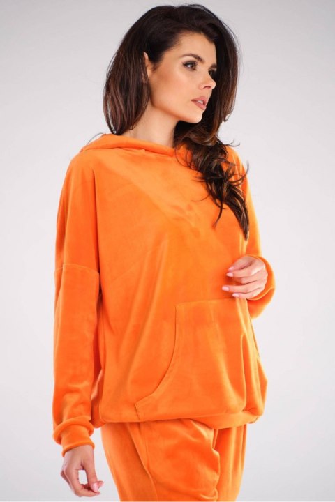 Bluza Damska Model A420 Orange - awama Awama Bluza Damska Model A420 Orange - awama Awama