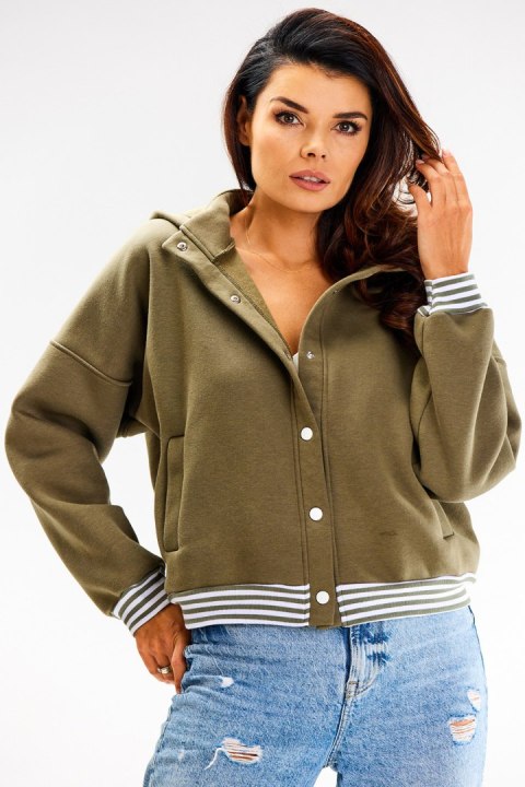Bluza Damska Model A611 Khaki - awama Awama Bluza Damska Model A611 Khaki - awama Awama
