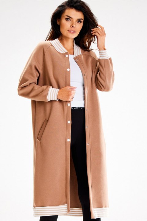 Bluza Damska Model A612 Beige - awama Awama Bluza Damska Model A612 Beige - awama Awama