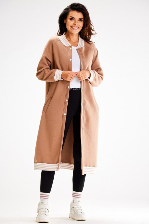 Bluza Damska Model A612 Beige - awama Awama Bluza Damska Model A612 Beige - awama Awama