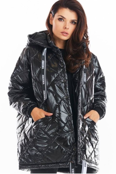 Kurtka Damska Model A385 Black Pikówka - awama Awama Kurtka Damska Model A385 Black Pikówka - awama Awama