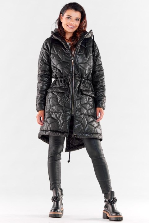 Kurtka Damska Model A538 Black - awama Awama Kurtka Damska Model A538 Black - awama Awama