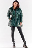 Kurtka Damska Model A540 Bottle Green - awama Awama Kurtka Damska Model A540 Bottle Green - awama Awama