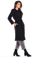 Płaszcz Damski Model A464 Black - awama Awama Płaszcz Damski Model A464 Black - awama Awama