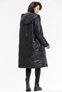 Płaszcz Damski Model A685 Black - awama Awama Płaszcz Damski Model A685 Black - awama Awama