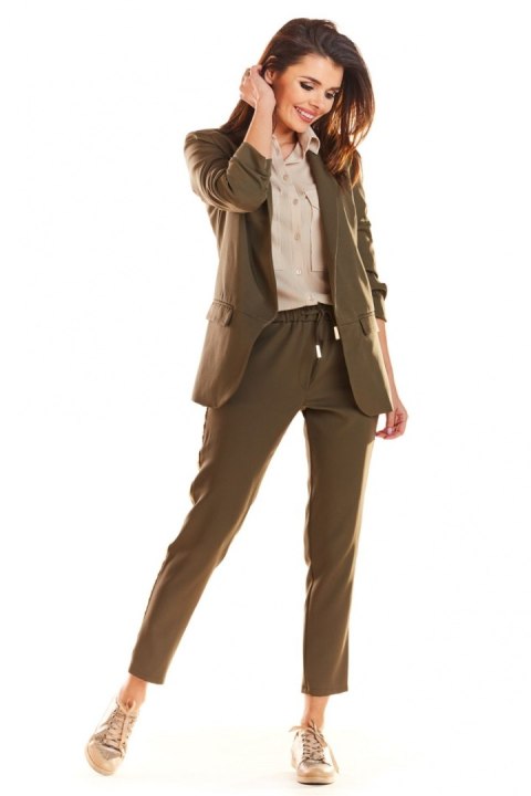 Spodnie Damskie Model A270 Khaki - awama Awama Spodnie Damskie Model A270 Khaki - awama Awama