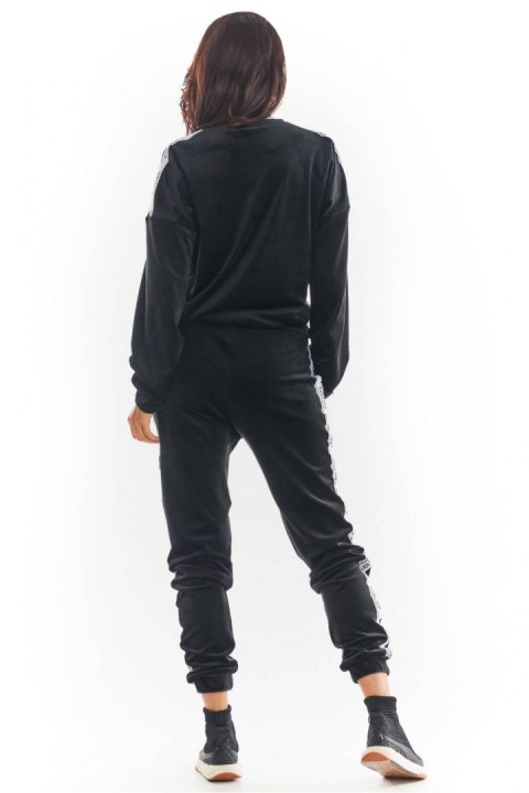 Spodnie Damskie Model A375 Black - awama Awama Spodnie Damskie Model A375 Black - awama Awama