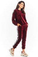 Spodnie Damskie Model A375 Bordo - awama Awama Spodnie Damskie Model A375 Bordo - awama Awama