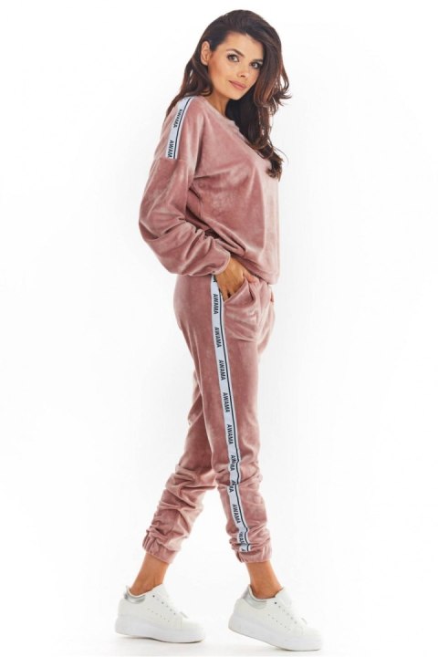 Spodnie Damskie Model A375 Powder Pink - awama Awama Spodnie Damskie Model A375 Powder Pink - awama Awama