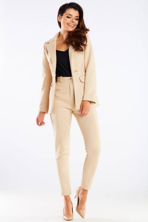 Spodnie Damskie Model A461 Beige - awama Awama Spodnie Damskie Model A461 Beige - awama Awama
