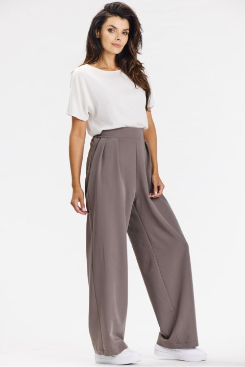 Spodnie Damskie Model A674 Taupe - awama Awama Spodnie Damskie Model A674 Taupe - awama Awama