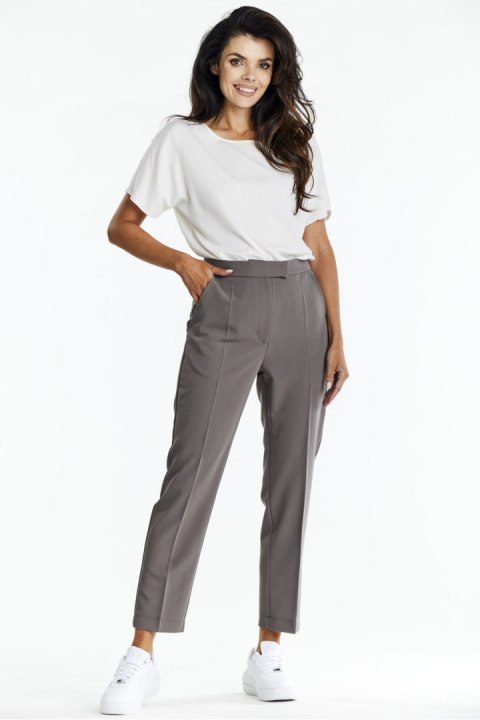 Spodnie Damskie Model A675 Taupe - awama Awama Spodnie Damskie Model A675 Taupe - awama Awama