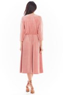 Sukienka Model A407 Welur Pink - awama Awama Sukienka Model A407 Welur Pink - awama Awama