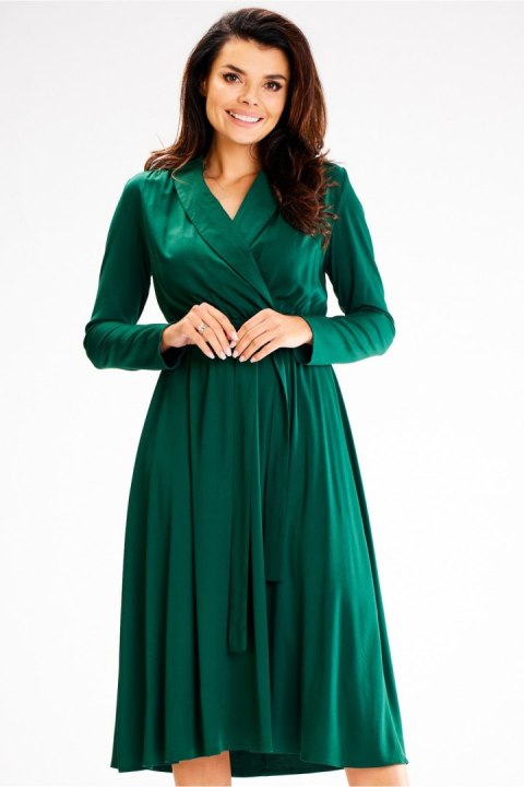 Sukienka Model A604 Bottle Green - awama Awama Sukienka Model A604 Bottle Green - awama Awama