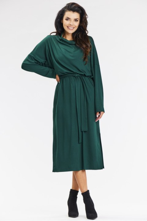 Sukienka Model A671 Bottle Green - awama Awama Sukienka Model A671 Bottle Green - awama Awama