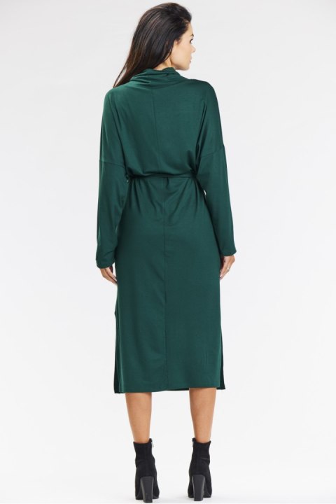 Sukienka Model A671 Bottle Green - awama Awama Sukienka Model A671 Bottle Green - awama Awama