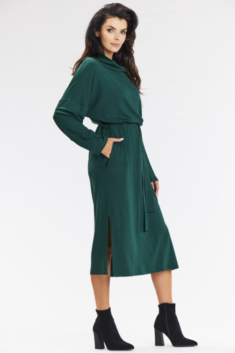 Sukienka Model A671 Bottle Green - awama Awama Sukienka Model A671 Bottle Green - awama Awama