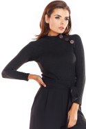 Sweter Damski Model A315 Black - awama Awama Sweter Damski Model A315 Black - awama Awama