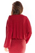 Sweter Damski Model A318 Bordo - awama Awama Sweter Damski Model A318 Bordo - awama Awama